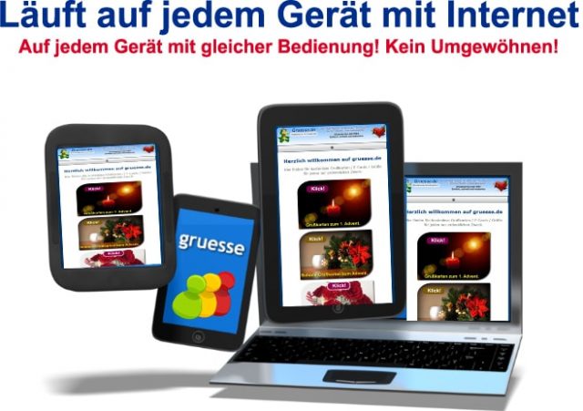 Gruesse.de läuft auf allen Geräten